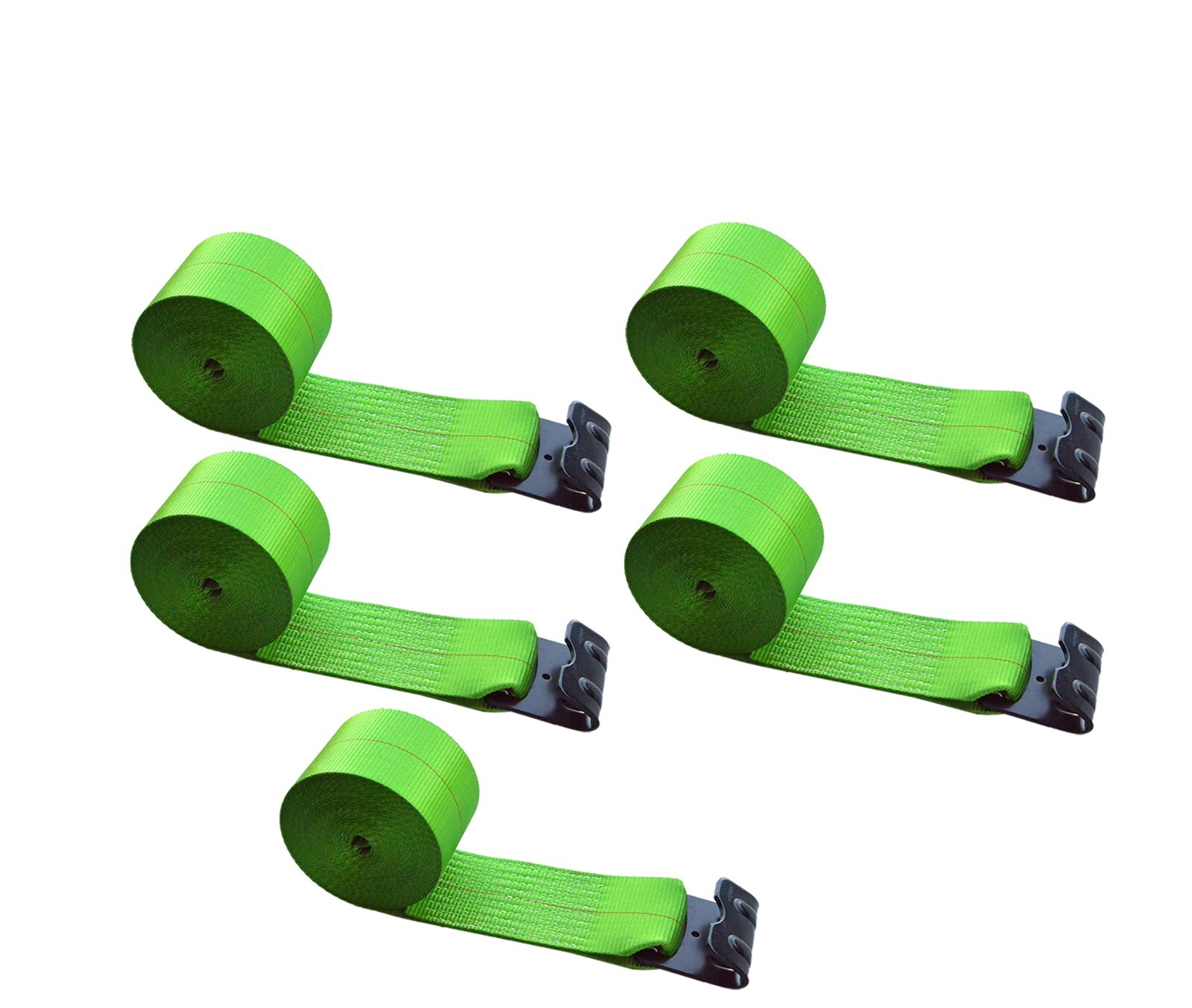 USA 10 Pack Heavy Duty 4"x30' Winch Strap w/Flat Hook Flatbed Truck Trailer Farm