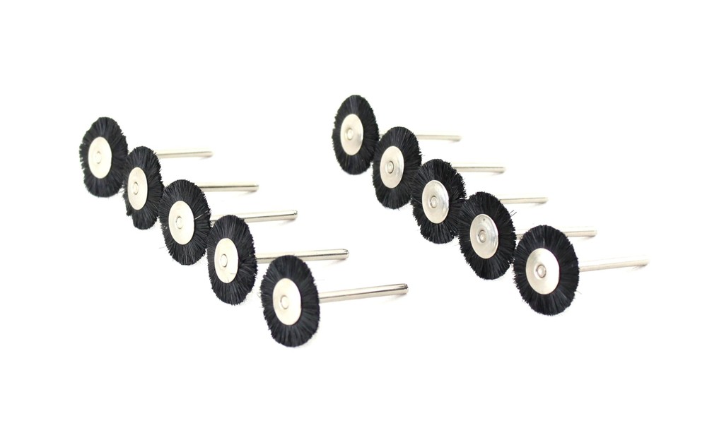 TMAX 10 pc Nylon Plastic Bristle 3/4" FLAT Wire Brush #403 Rotary Tools