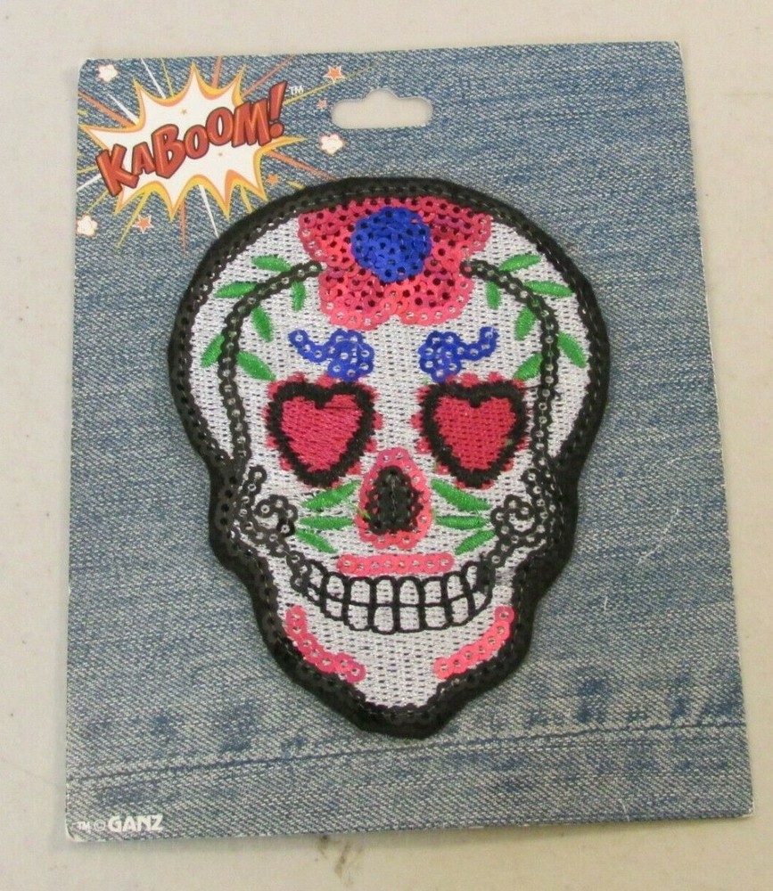 GANZ IRON ON PATCH SKULL- NEW!