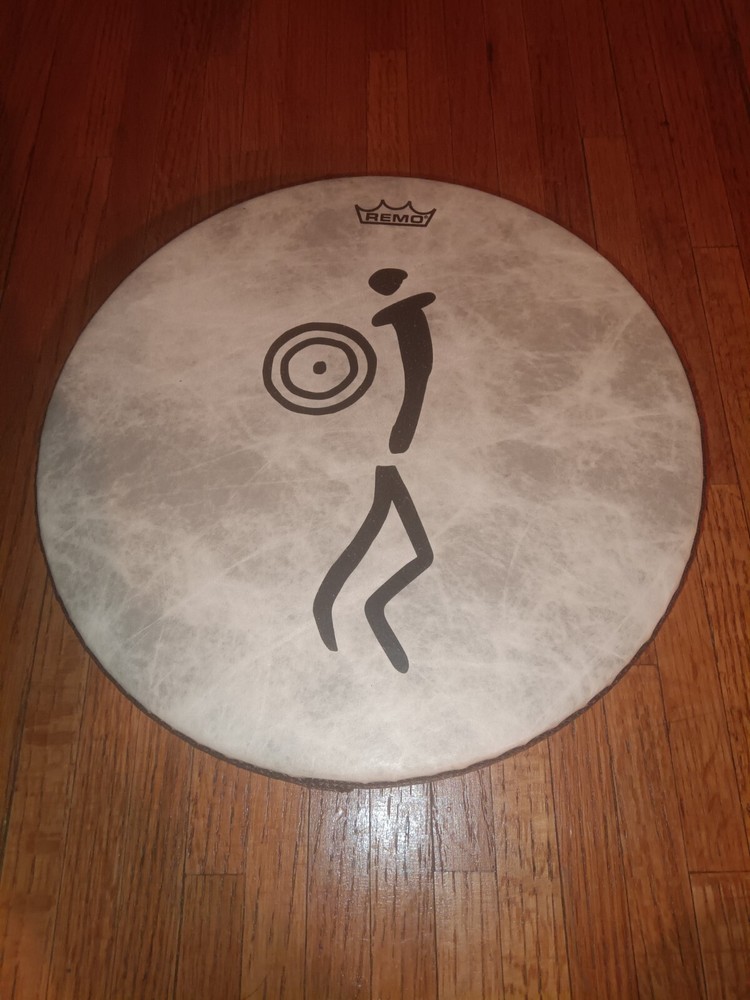 REMO 10" Frame Hand Drum Wood Walnut 10" x 2" Percussion Excellent Condition