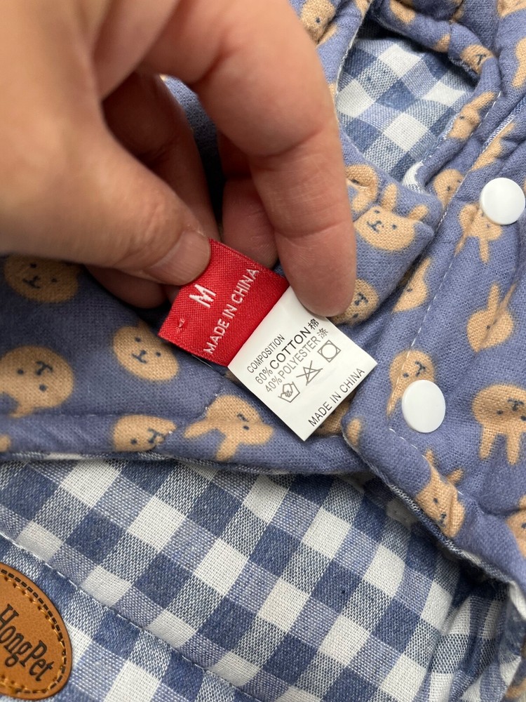 HongHongPet Reversible Winter Vest, Blue Size Medium