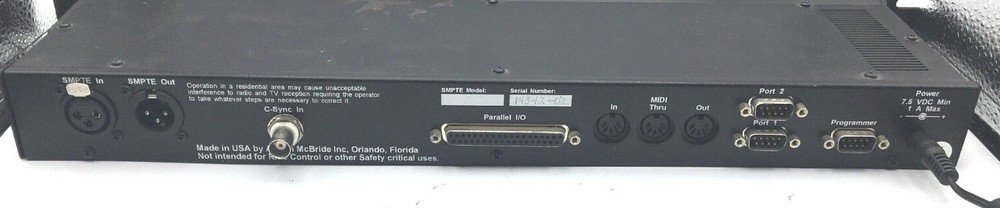 Alcorn McBride SMPTE Machine Timecode Reader And Generator PFLS12 Free Shipping