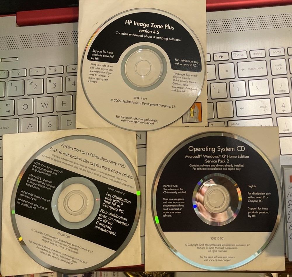 HP Compaq Operating System CD Windows XP Home Edition Service Pack 2 Driver lot