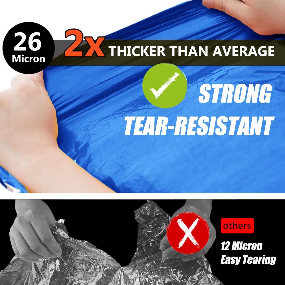 Emergency Blanket 2-Pack/4-Pack, Extra-Thick Extra-Large Space Blankets with ...