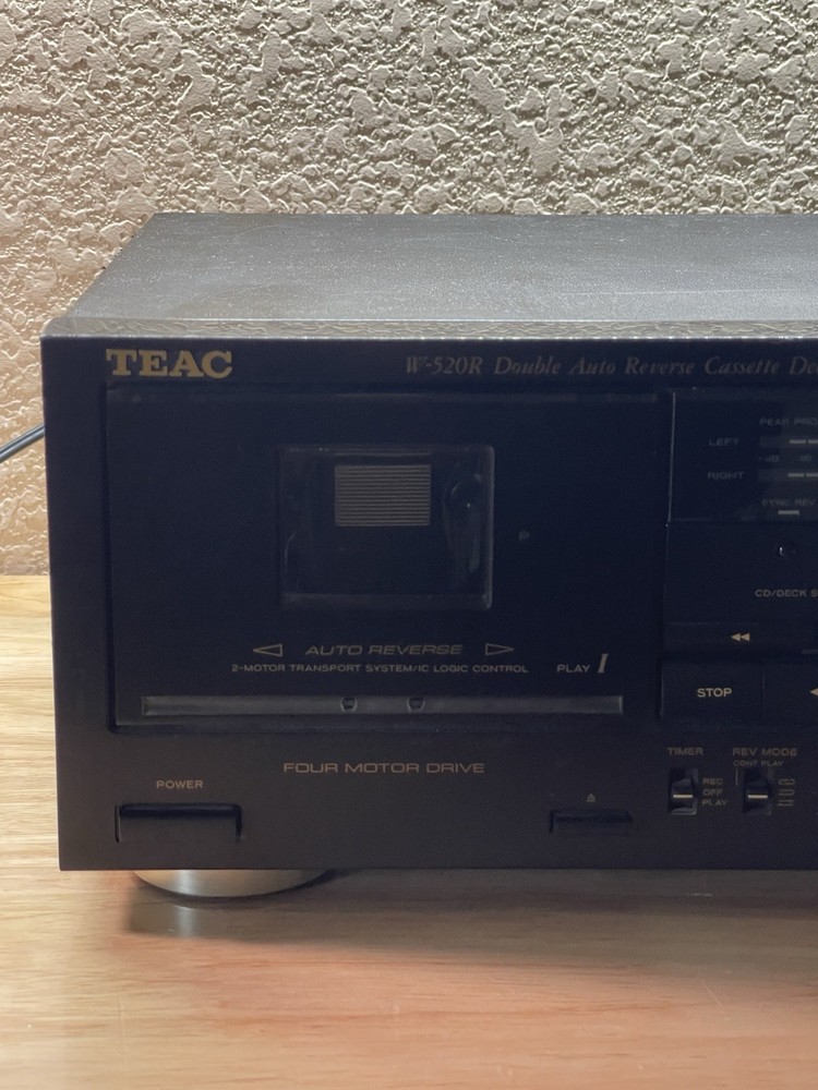 TEAC W-520R Dual Auto Reverse Cassette Deck, Dolby HX Pro, TESTED