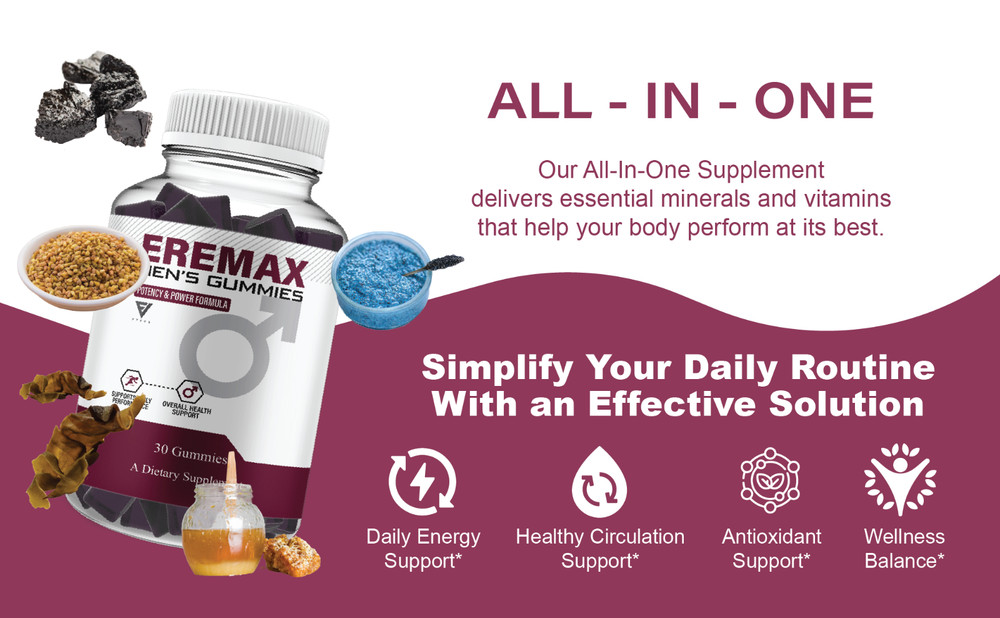 (2 Pack) Eremax Performance Gummies, Eremax Advanced Formula (2 Month Supply)