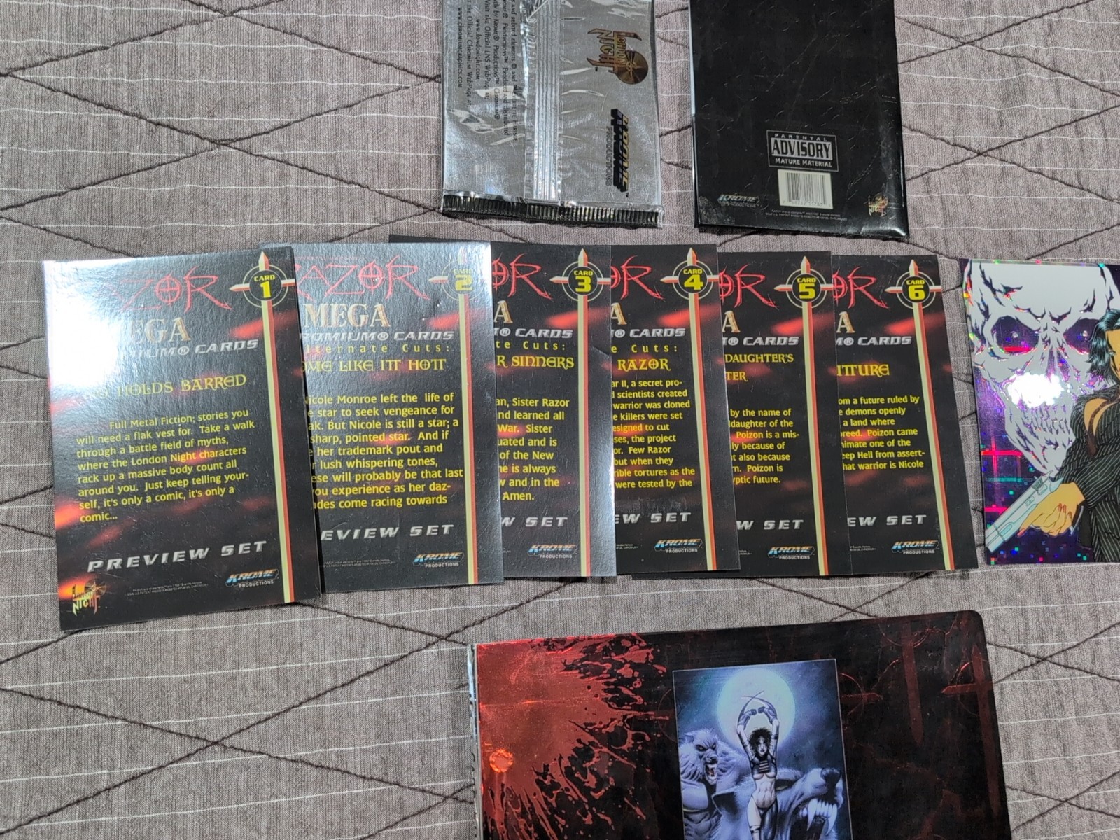 Everette Hartsoe's RAZOR Mega Chromium Card Complete Set w/binder/Chase/Preview