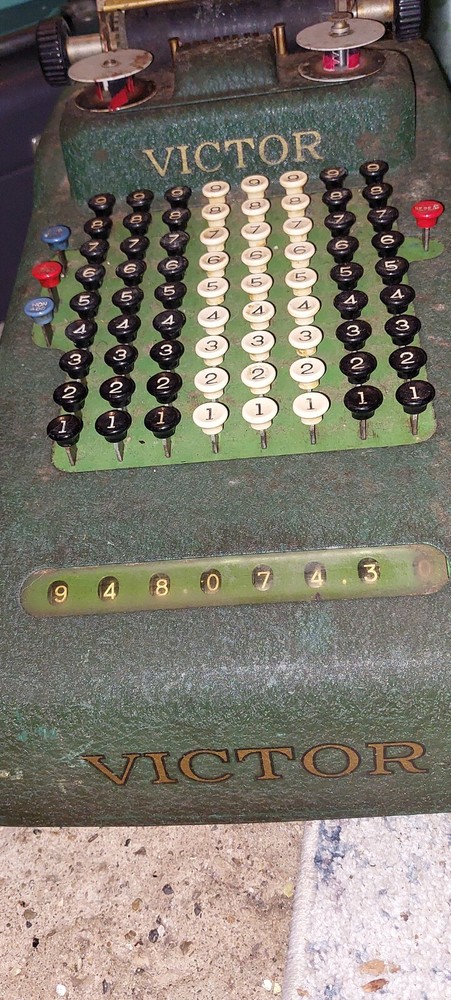 Vintage Early Victor Adding Machine SN 130386