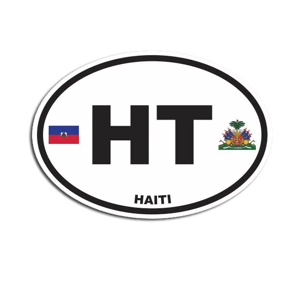 Haiti Oval Sticker Decal