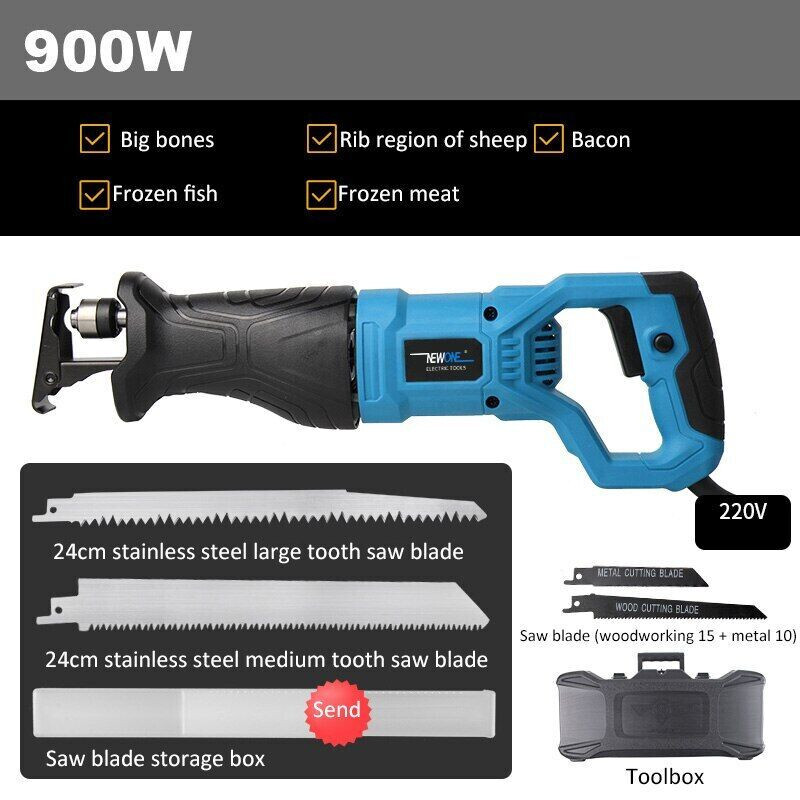 900W Electric Handheld Bone Saw Frozen Cutter Meat Bone Cutting Machine 220V