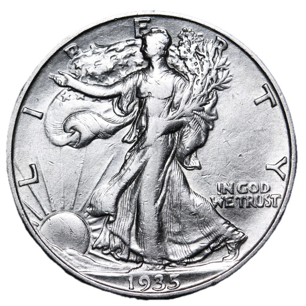 1935-D Walking Liberty Half Dollar In AU Condition