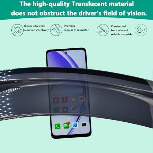 Window Visors Rain Guards Compatible with 2013-2022 Buick Encore (Excludes