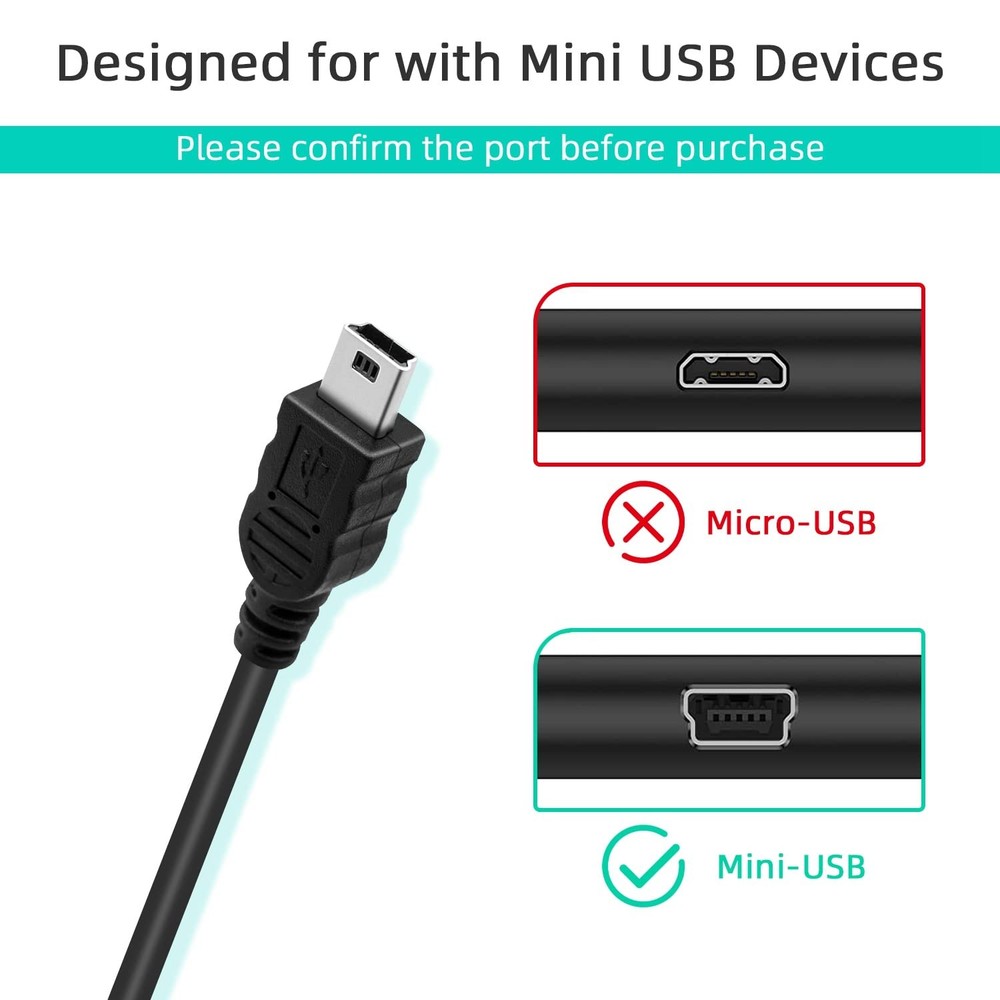 Mcbazel 2 Pack PS3 Controller Charging Cable, Mini USB Data Cord...