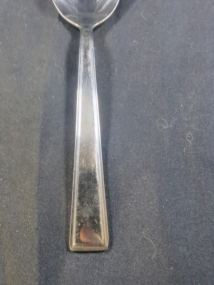 Stainless Silver Flatware International Sugar Spoon Shell Ripple Design Unique