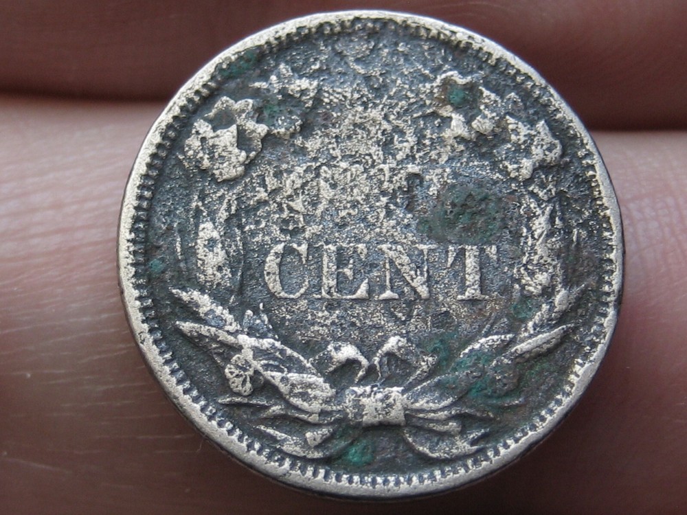 1858 Flying Eagle Penny One Cent, Small Letters, Fine/VF Details