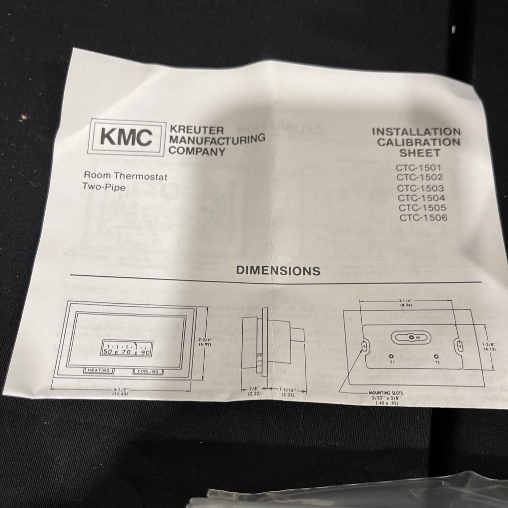 KMC Controls Thermostat Controller CTC-1501-10 9648