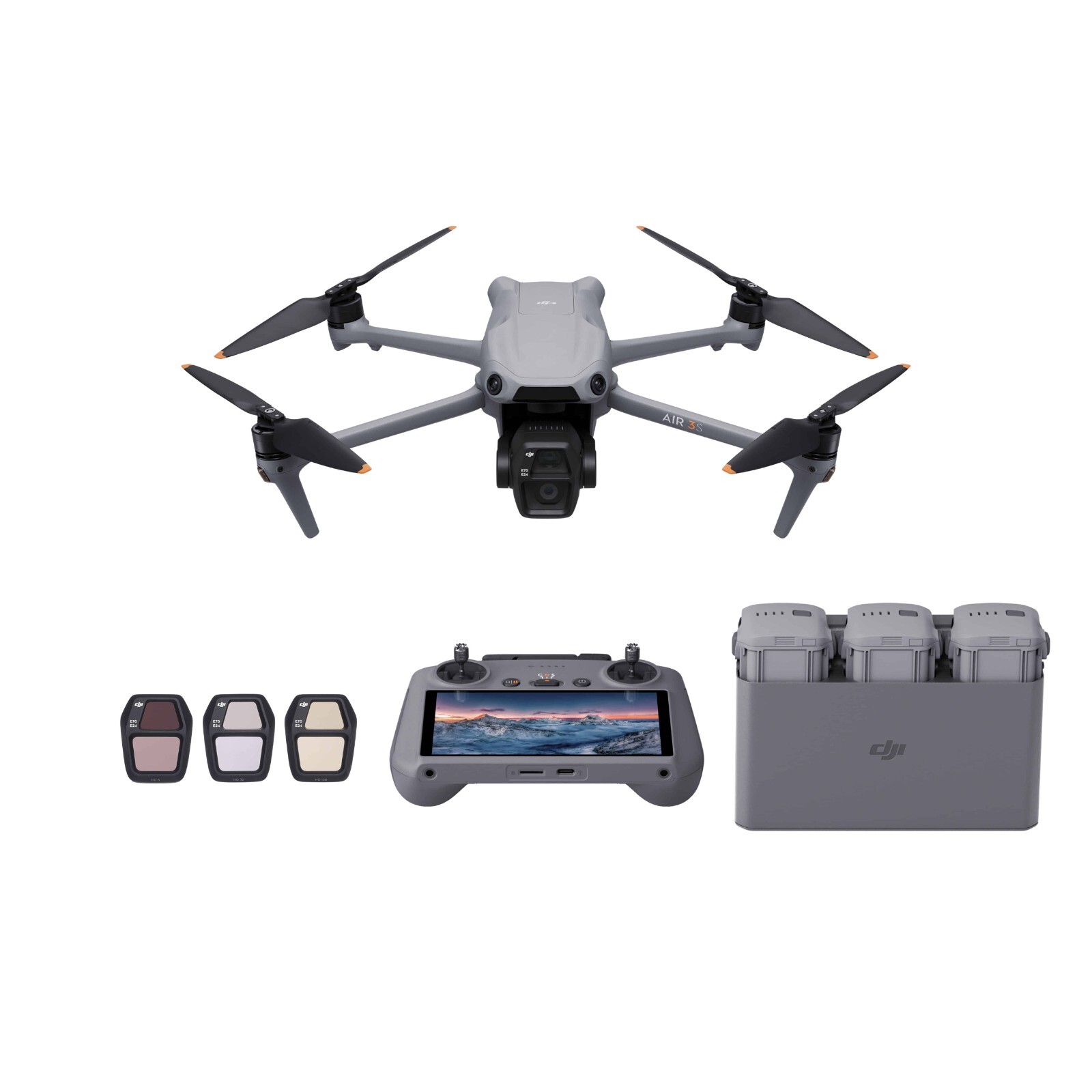 DJI Air 3S Fly More Combo Camera Drone (DJI RC 2 Remote Controller) 4K/60fps HDR