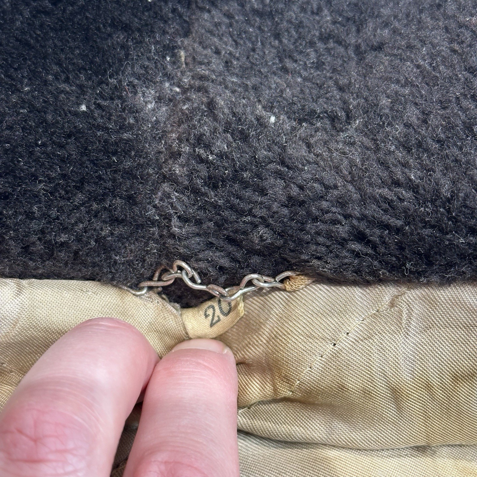 VTG WWII US Military B-9 Parka Cold Weather Jacket L Altered Distressed