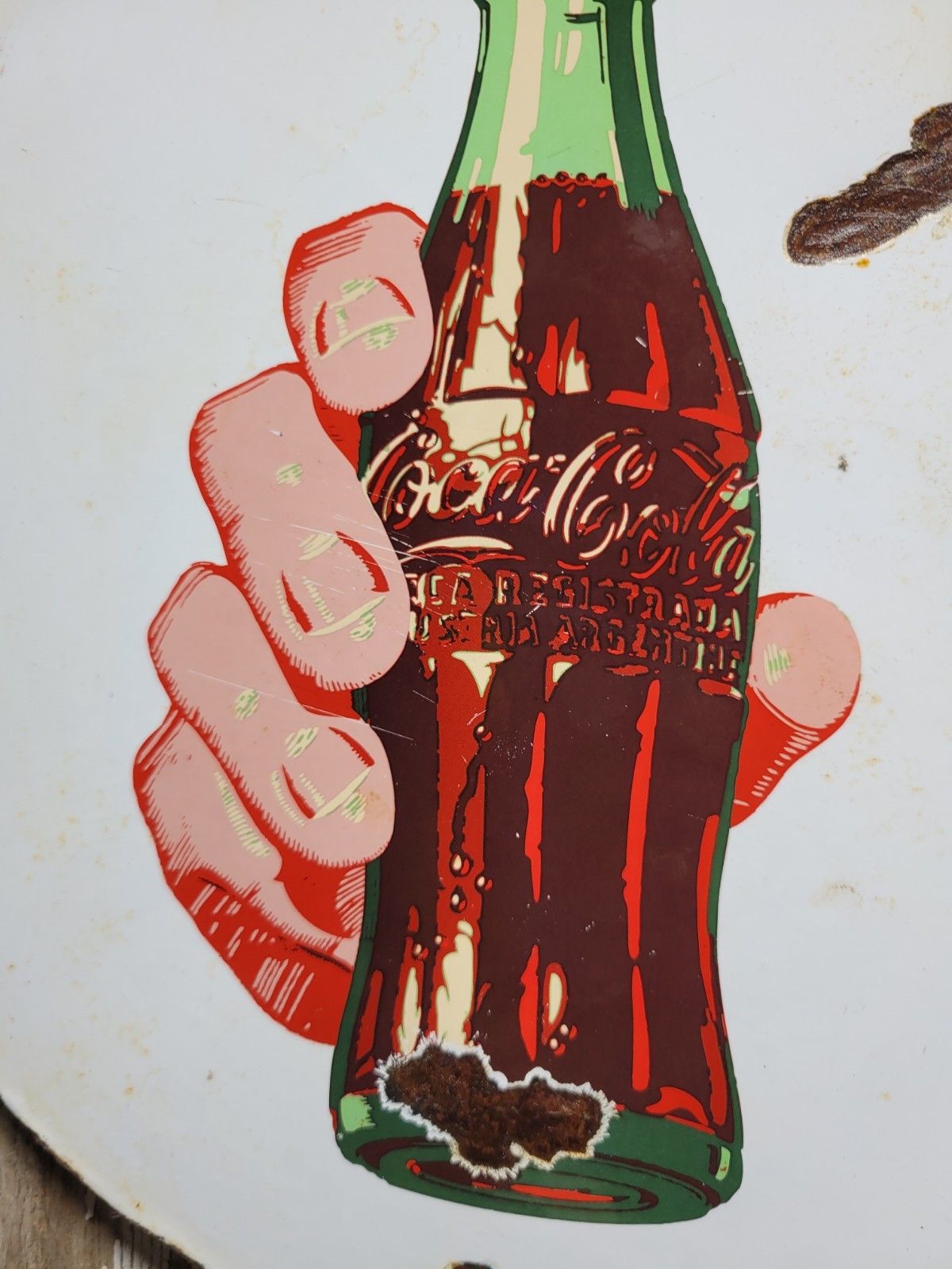 VINTAGE COKE PORCELAIN SIGN COCA COLA CARBONATED SODA BEVERAGE RESTAURANT DRINK