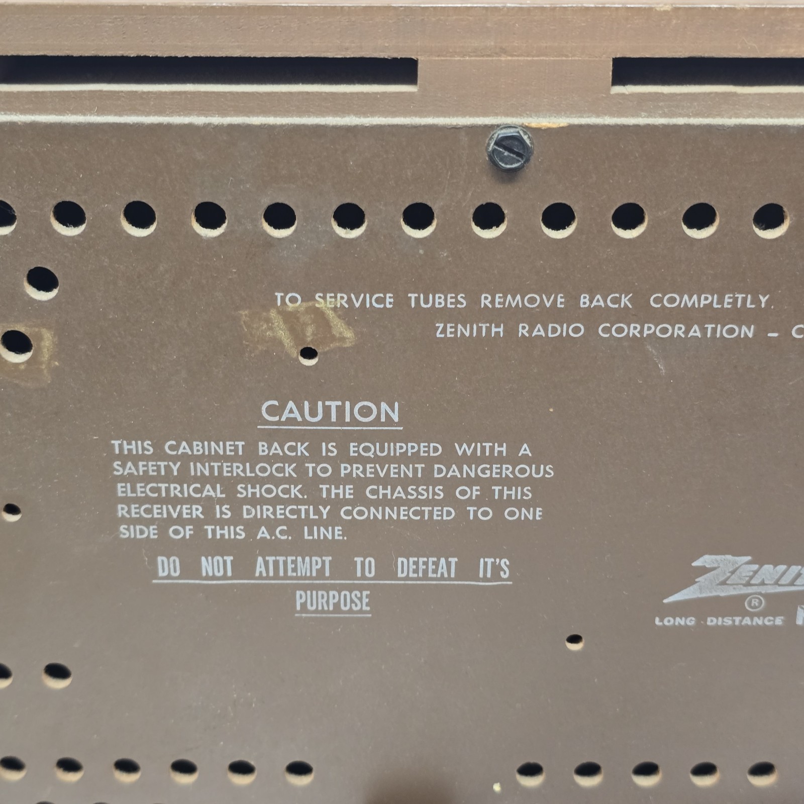 Vintage Zenith Model K731 Tube Long Distance Radio AM/FM Tested Works