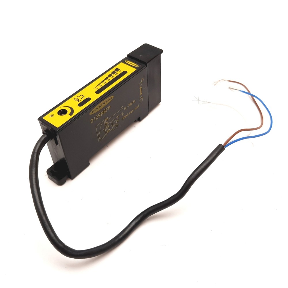 Banner D12SN6FP Plastic Fiber Optic Sensor, Input: 10-30VDC, Output: NPN