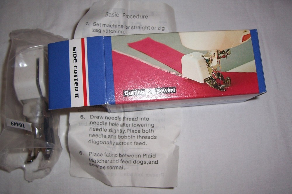 Sewing Machine Side Cutter Attachments Two One in Original Box