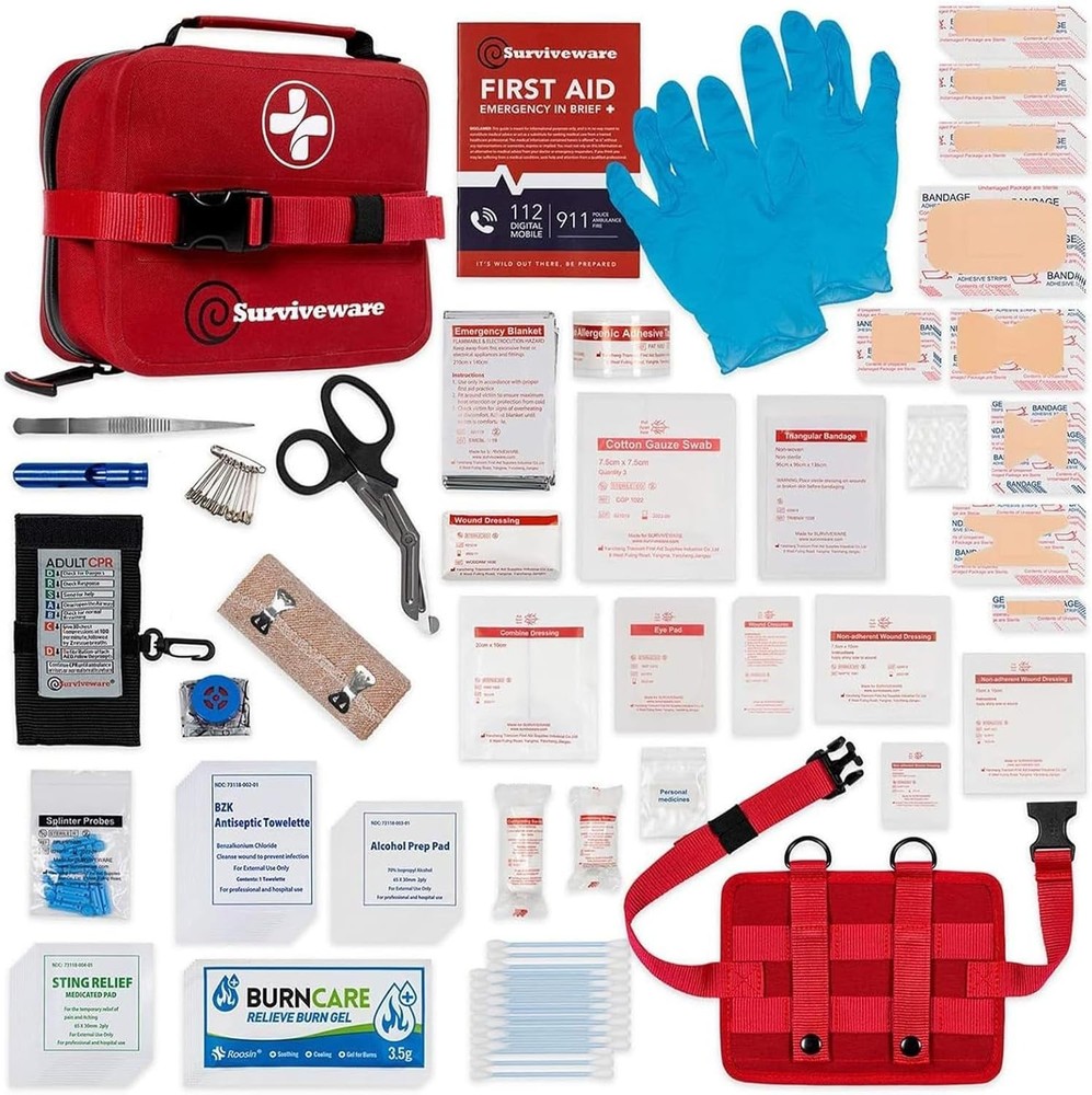 surviveware 184 piece waterproof first aid kit