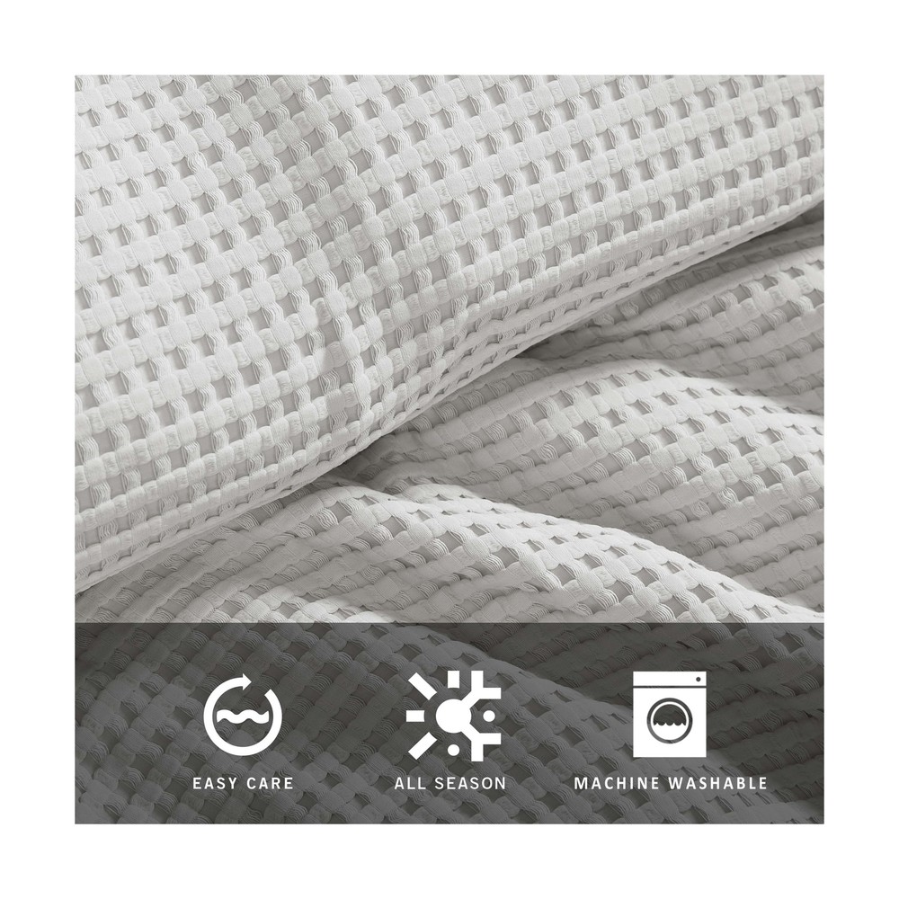 Kenneth Cole - King Comforter Set, Soft Waffle Textured Bedding with Matching...