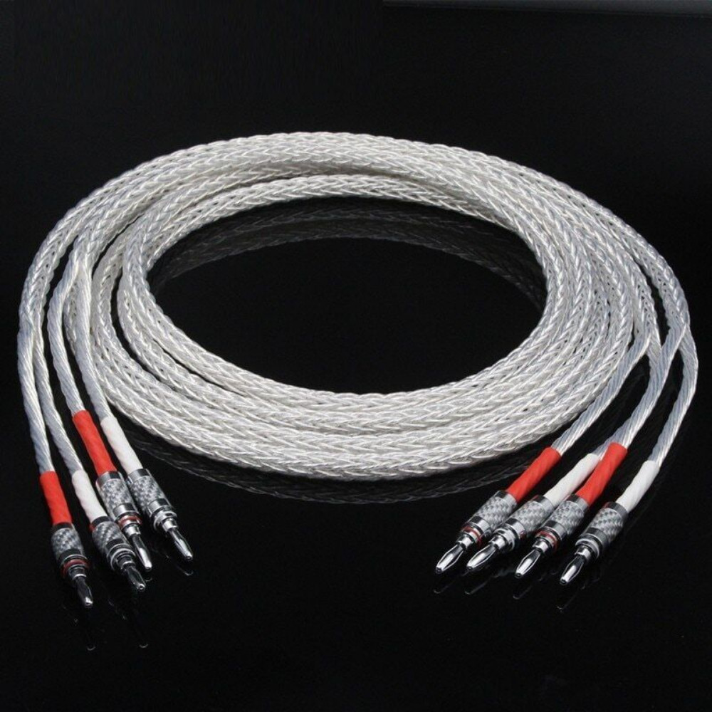 8ag OCC Silver-plated Hifi Speaker Cable Speaker Amplifier Connecting Cable