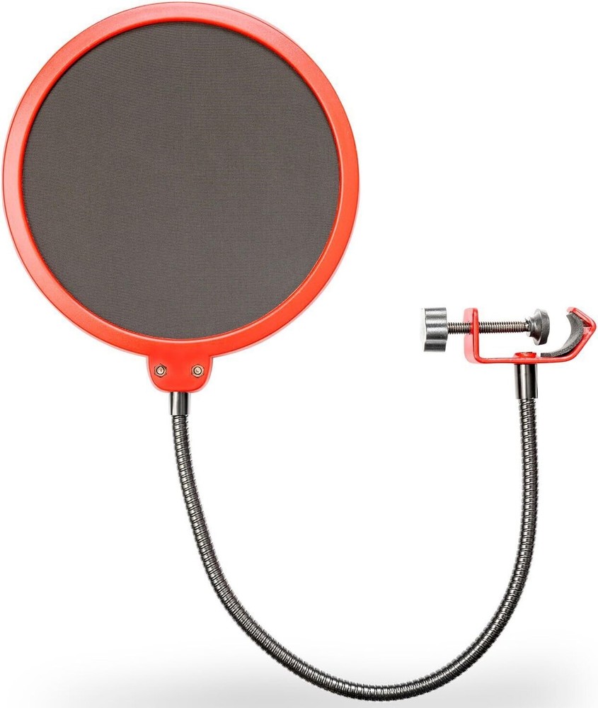 Deco Gear Universal Double Layer Pop Filter Microphone Wind Screen with Clip