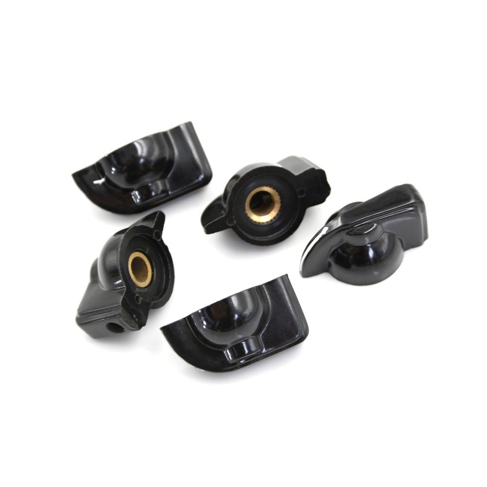 5 Pcs 6mm 15/64" Shaft Hole Dia Potentiometer Pot Pointer Knobs CapODMC