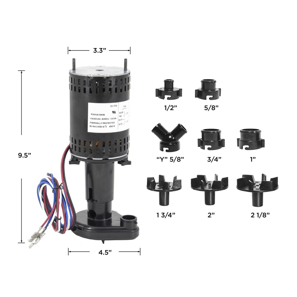 Beckett BRPAP1 Universal Ice Machine Replacement Pump 115/230V