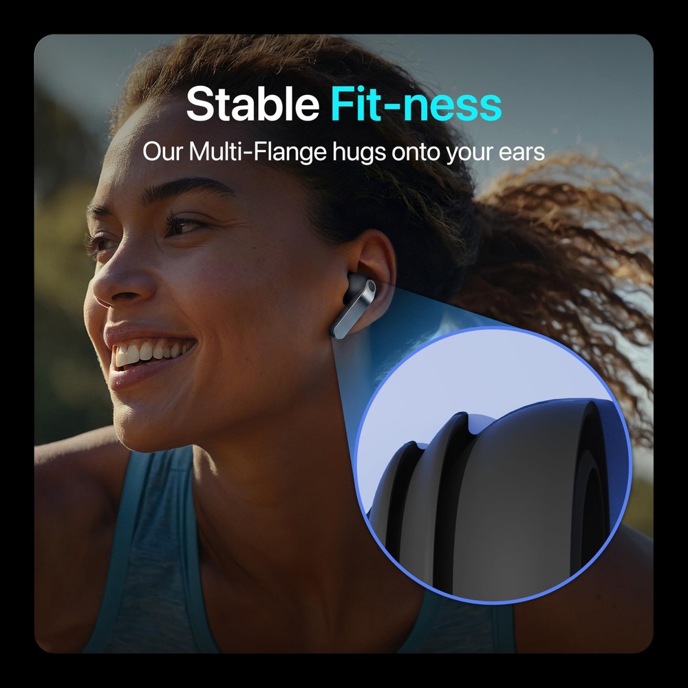 Premium Multi-Flange Eartips for Galaxy Buds3 Pro/Galaxy Buds4 Medium, Black
