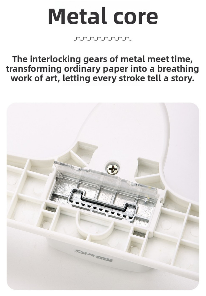 Postage Stamp Border Puncher with Scrapbooking Paper Folder Tool Card Making Kit