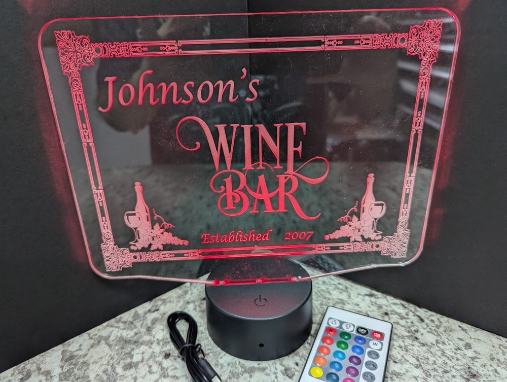 Wine Bar Custom made L.E.D. Large light display