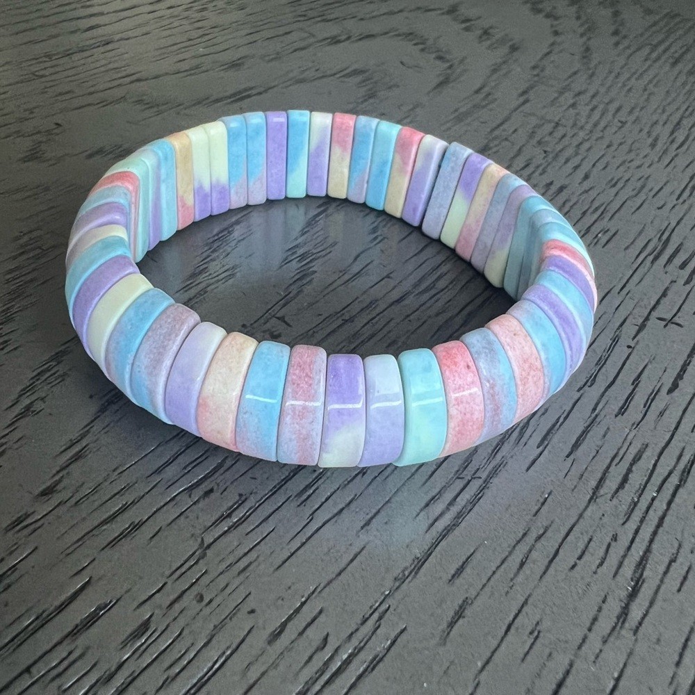Rainbow stone soft bangle SIZE 6.75’