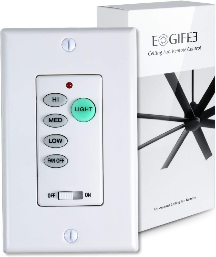 Wall-Mounted 3-Speed Fan Control & Light Dimmer - Compatible with Most Models