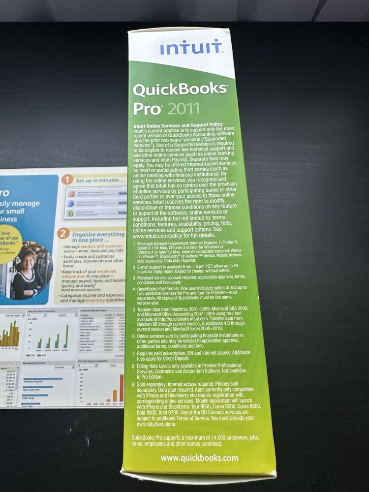 New! INTUIT QUICKBOOKS PRO 2011 FOR WINDOWS FULL RETAIL US VERSION