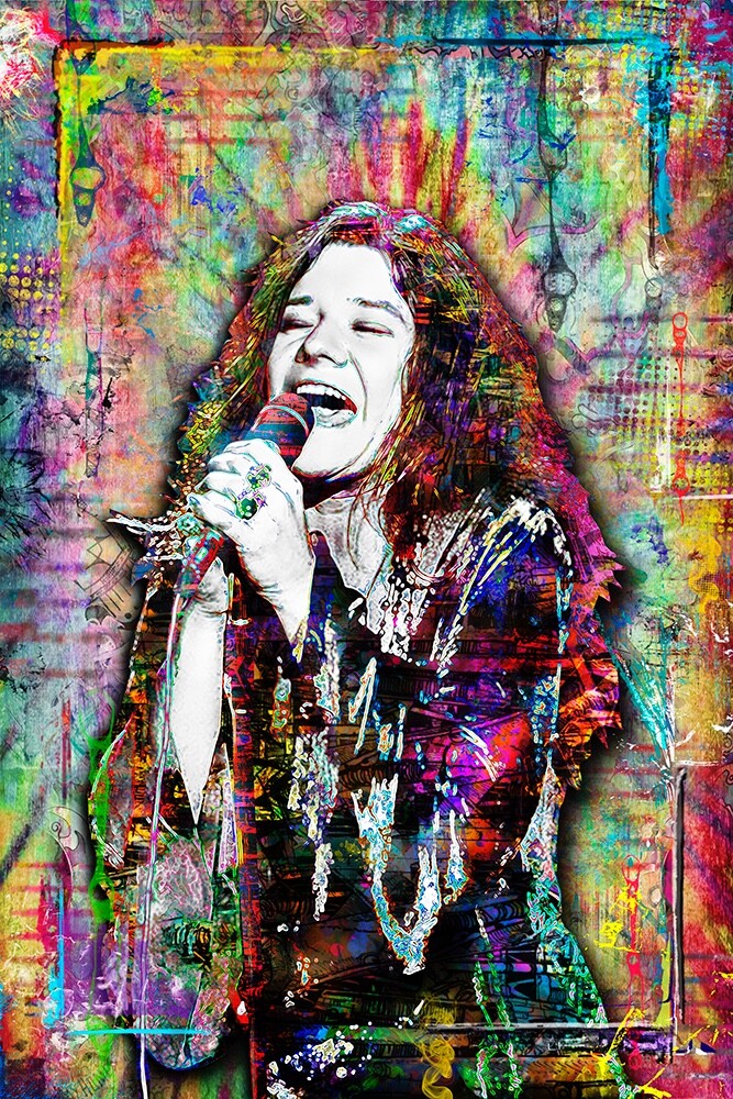 JANIS JOPLIN HIPPIE 16x20in Poster Janis Joplin Tribute Print Free Shipping US