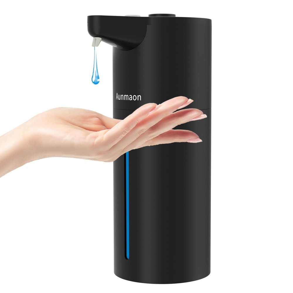 Aunmaon Automatic Soap Dispenser Touchless, Hands-Free, Multi Bright Black