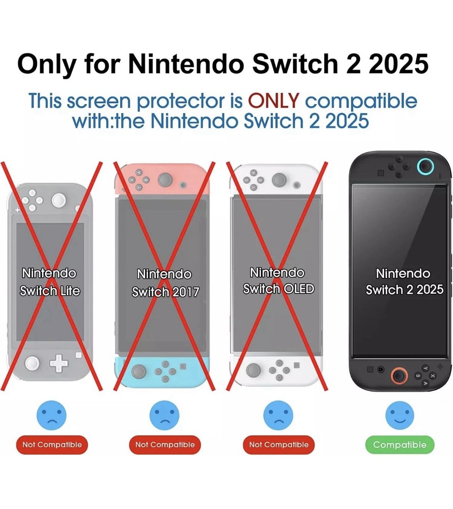 Nintendo Switch 2 Tempered Glass Screen Protector - 3 PACK - Free Postage