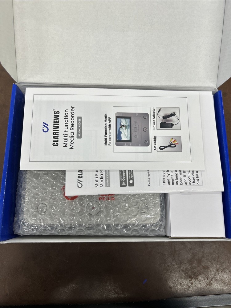 CLARIVIEWS Multi-Function Media Recorder, VHS to Digital - KR043B New Open Box