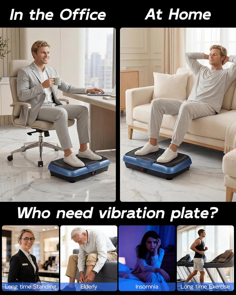 Vibration Plate Exercise Machine, Vibrating Plate for Lymphatic Drainage Weight
