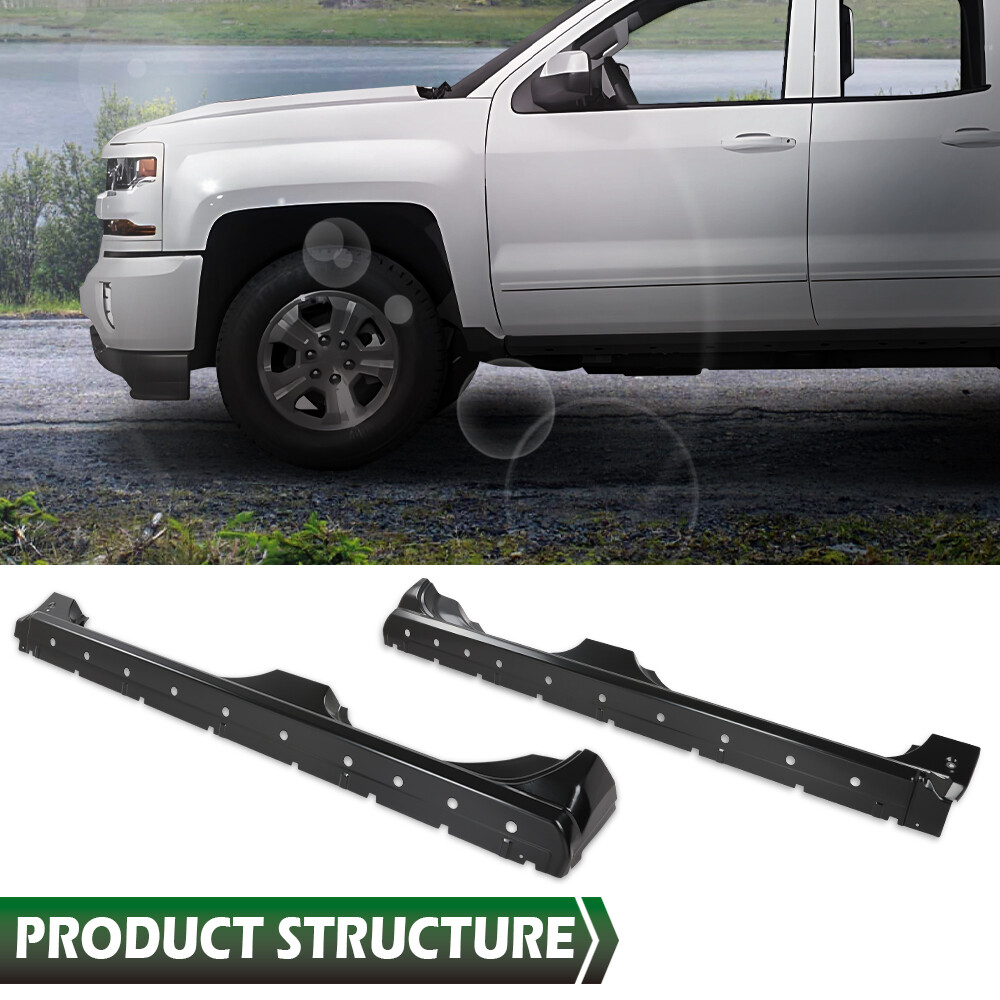 Fit For 14-18 Chevry Silverado GMC Sierra Extended Cab Rocker Panel Left+Right
