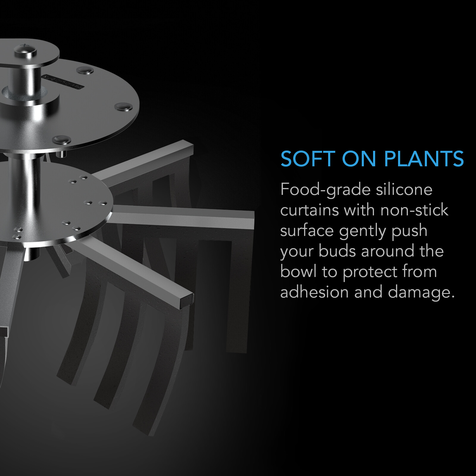 Bud Leaf Bowl Trimmer 16", with Stainless Steel Blades Spin Cut Buds and Flowers