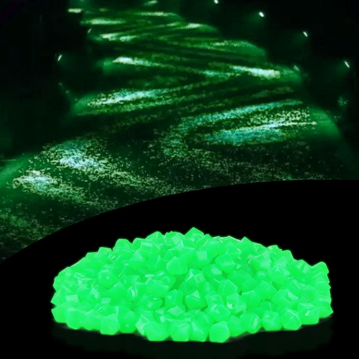 600/300x Glow in The Dark Pebbles Garden Glowing Rocks Fish Tank Luminous Stones