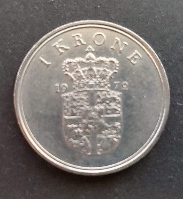 Denmark, 1972 1 Krone coin