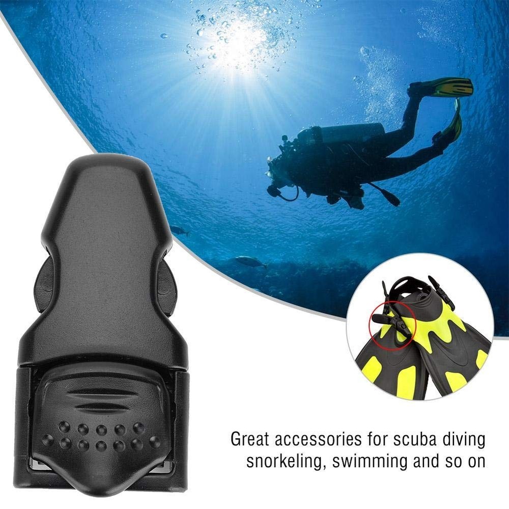 Fafeims Adjustable Swimming Fin Flippers Diving Quick Release A, Black