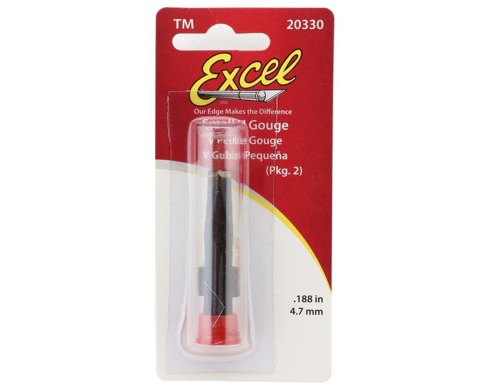 Excel #30 Small V-Shape Chisel Gouge (2) (3/16" Tip) [EXL20330]