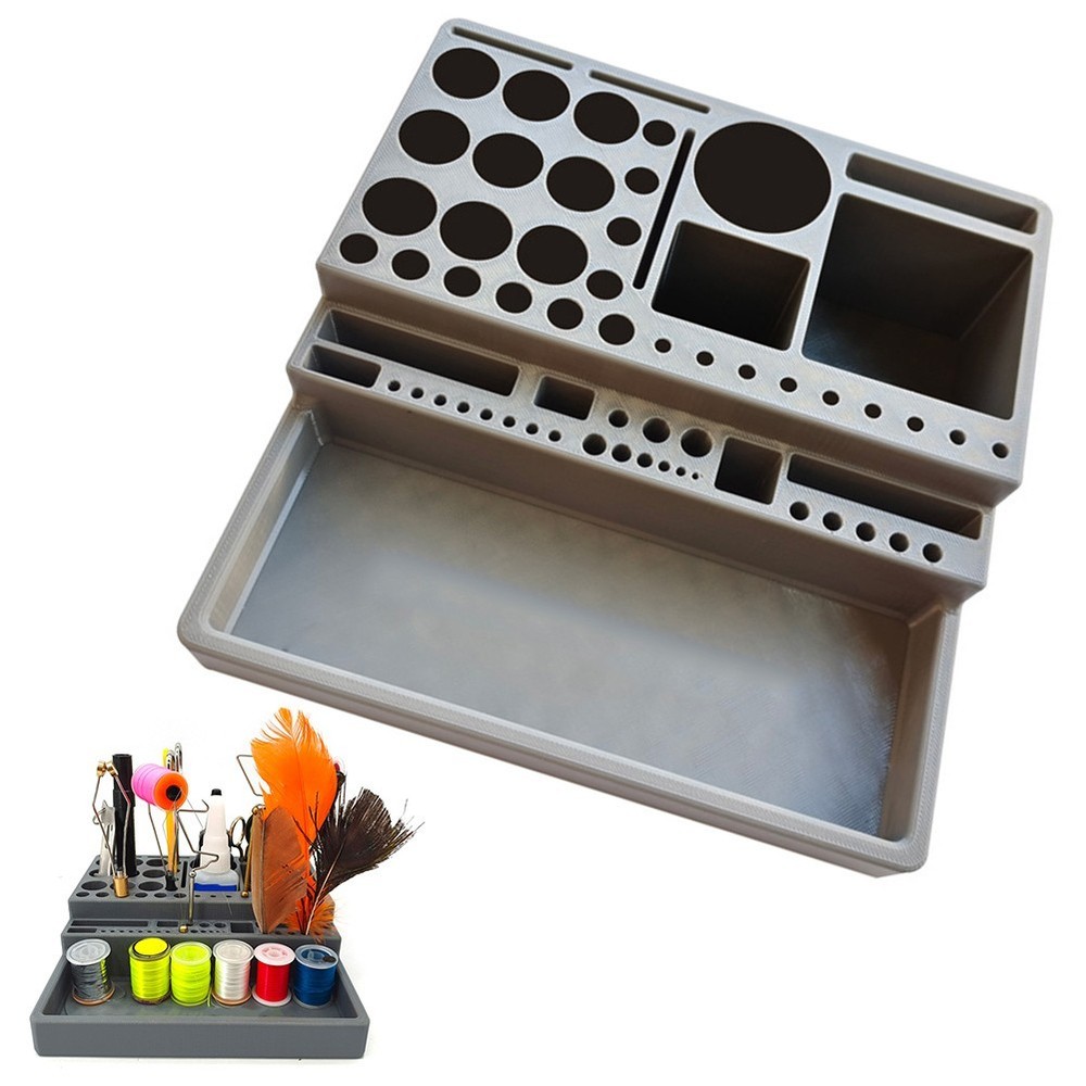 Fly Tying Storage Rack for Organizing Tools and Keeping Workspace Clean